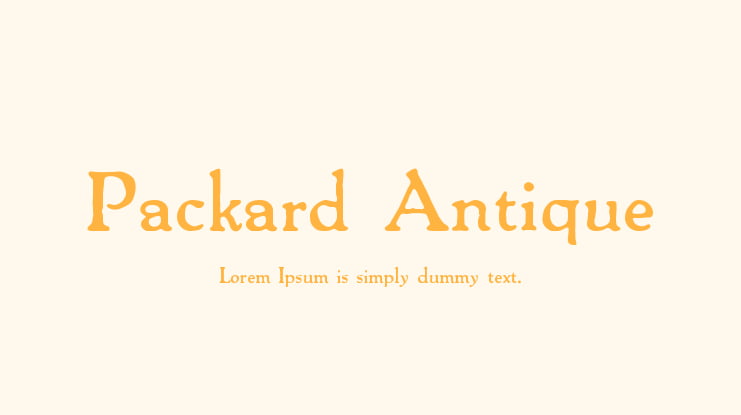Packard Antique Font Family