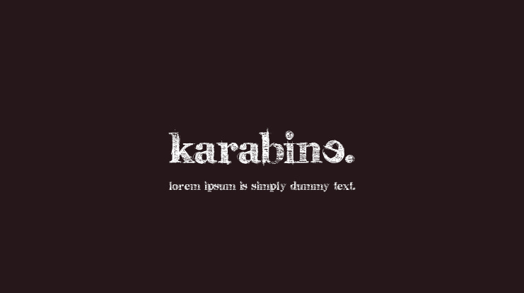 karabinE. Font