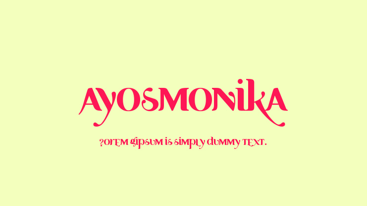Ayosmonika Font