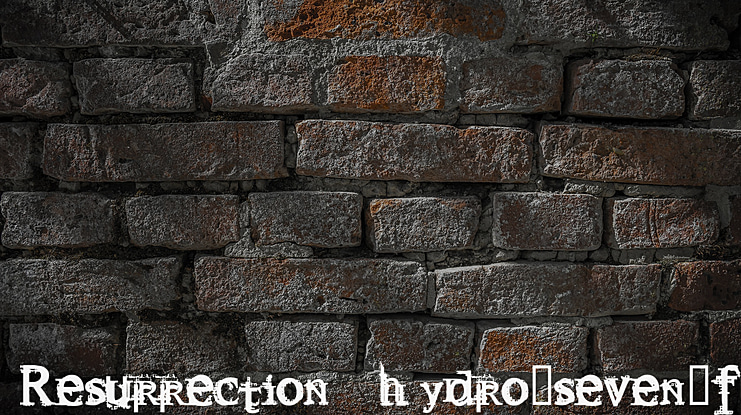 Resurrection hydro.seven.four Font