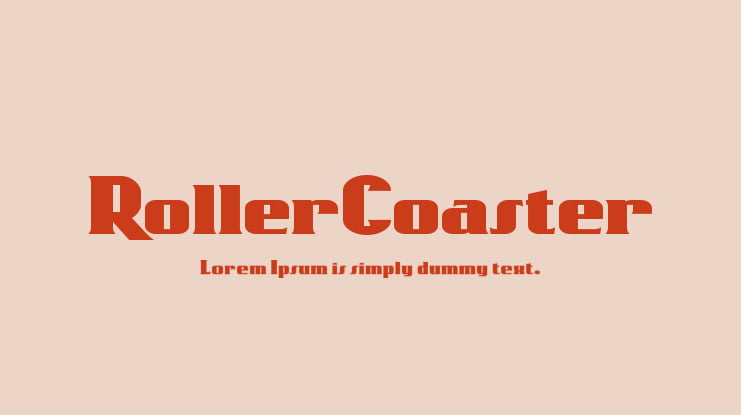 RollerCoaster Font