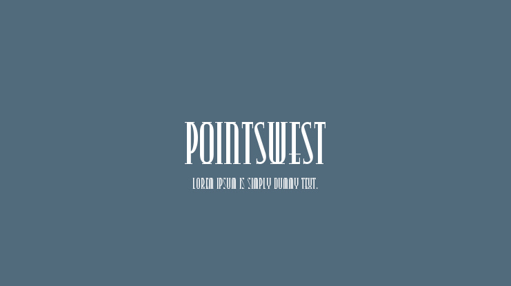 PointsWest Font