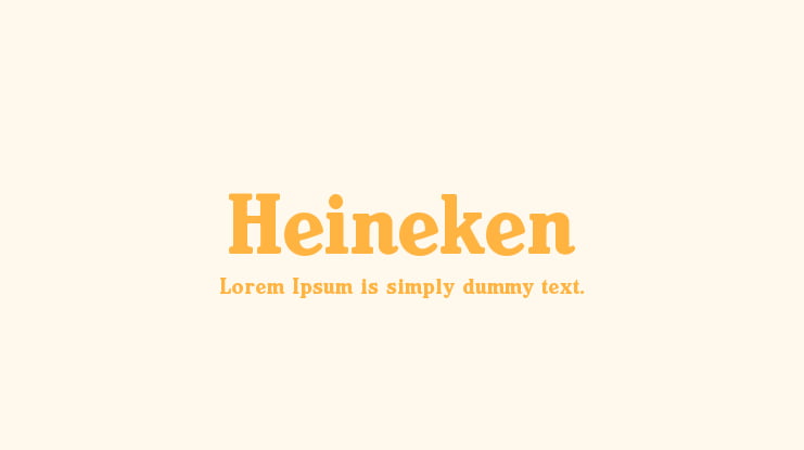 Heineken Font