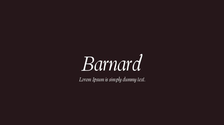 Barnard Font Family