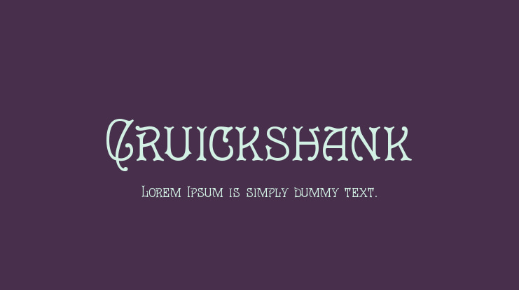 Cruickshank Font