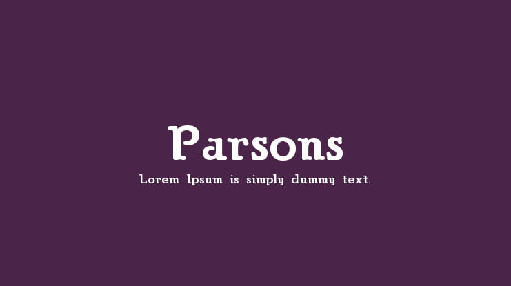 Parsons Font Family