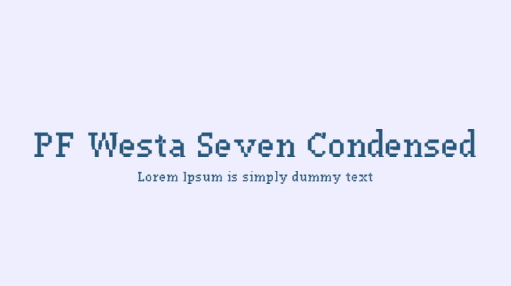 PF Westa Seven Condensed Font