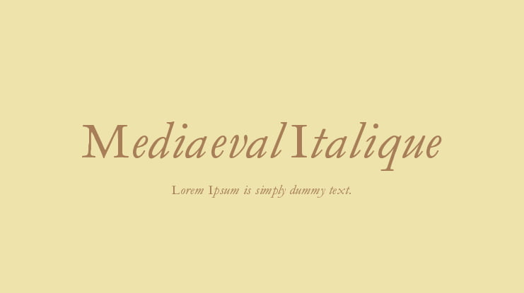 MediaevalItalique Font