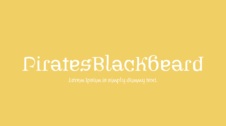 PiratesBlackbeard Font Family
