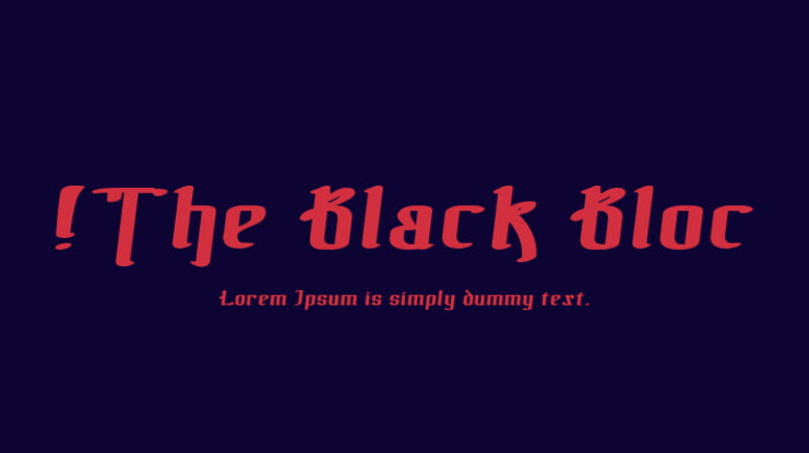 !The Black Bloc Font Family