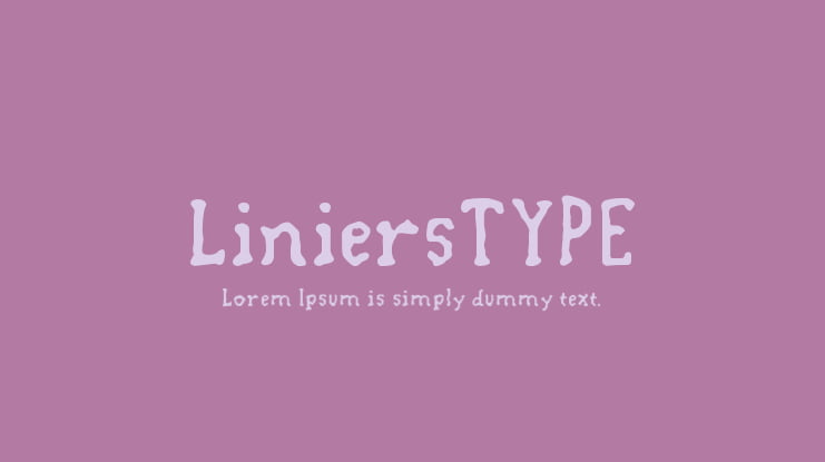 LiniersTYPE Font