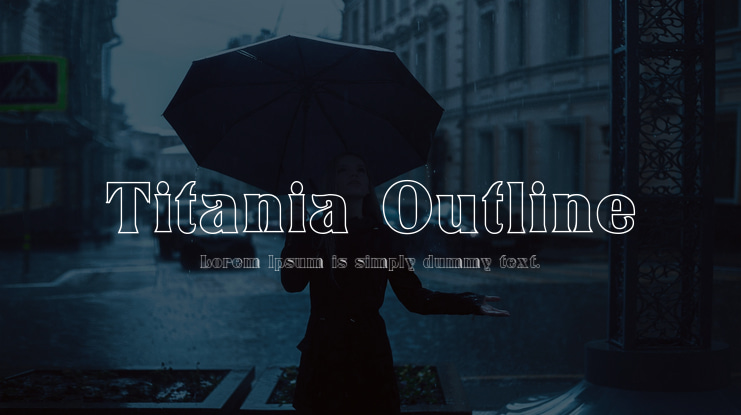 Titania Outline Font Family