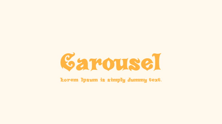 Carousel Font