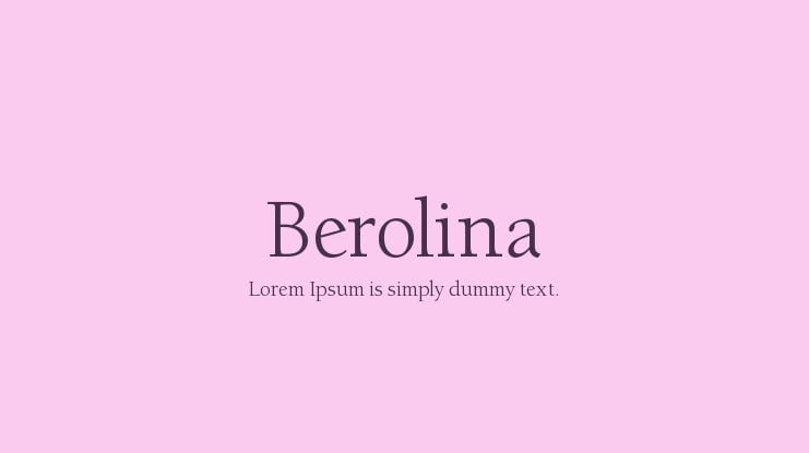 Berolina Font Family