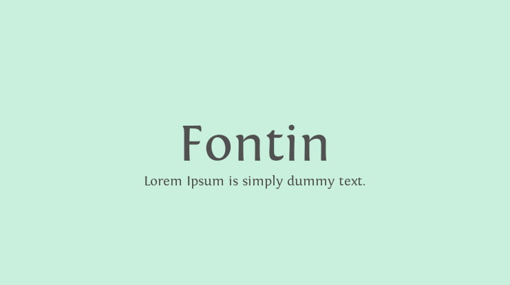 Fontin Font Family