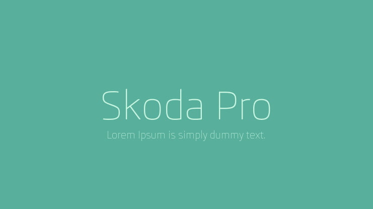 Skoda Pro Font
