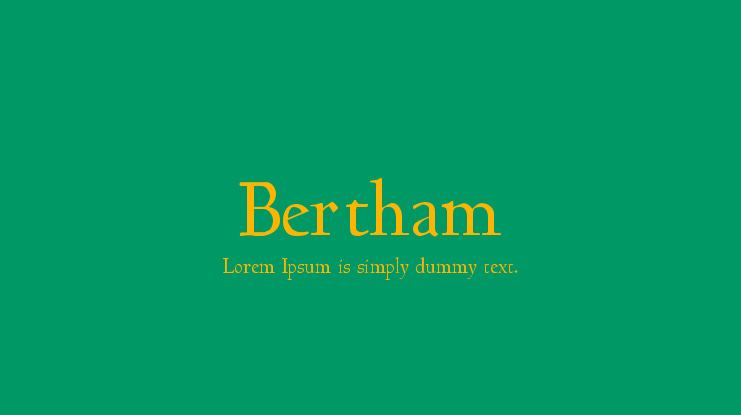 Bertham Font Family