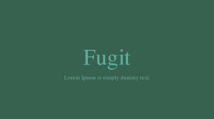 Fugit Font