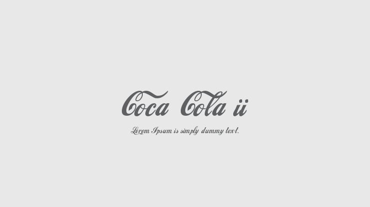 Coca Cola ii Font