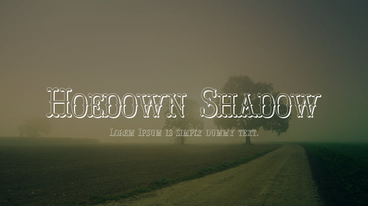 Hoedown Shadow Font Family