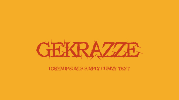 GEKRAZZE Font