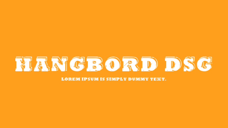 Hangbord DSG Font