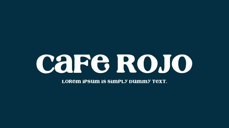 Cafe Rojo Font