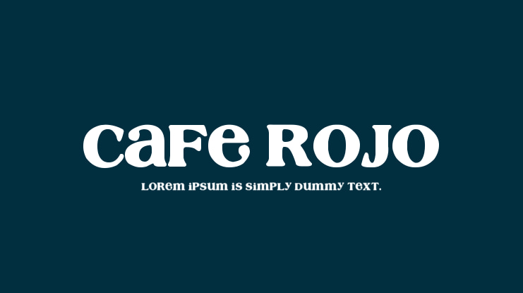 Cafe Rojo Font