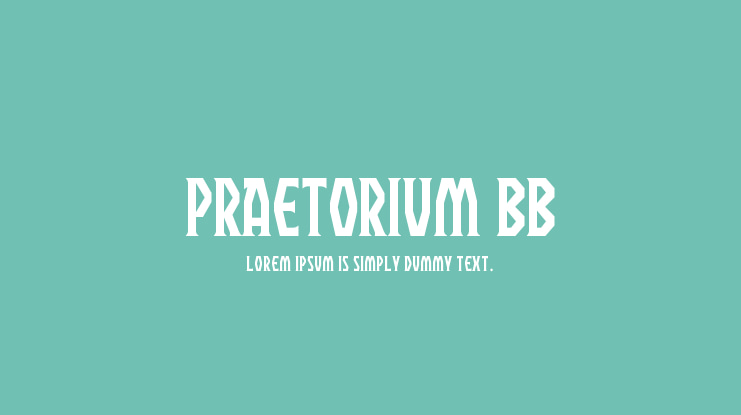 Praetorium BB Font