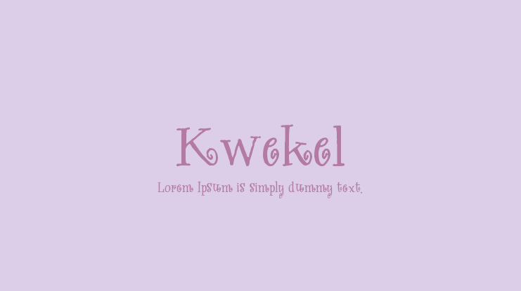 Kwekel Font