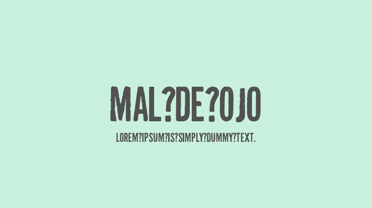 Mal de Ojo Font