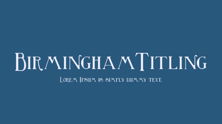 BirminghamTitling Font
