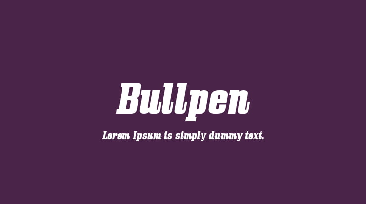 Bullpen Font