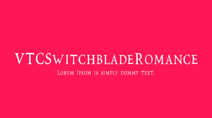VTCSwitchbladeRomance Font