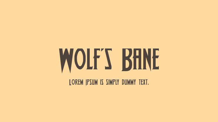Wolf's Bane Font