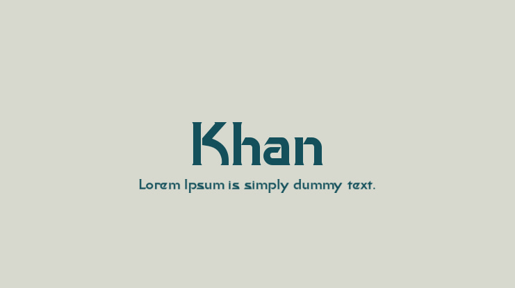 Khan Font