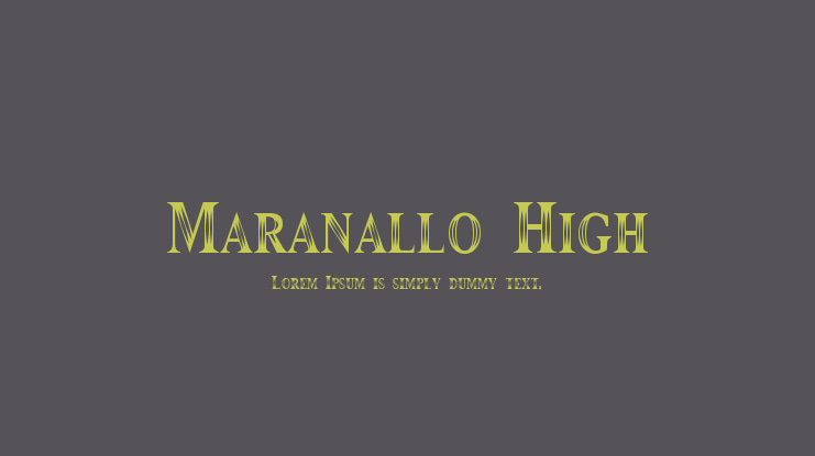 Maranallo High Font