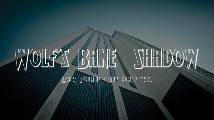 Wolf's Bane  Shadow Font