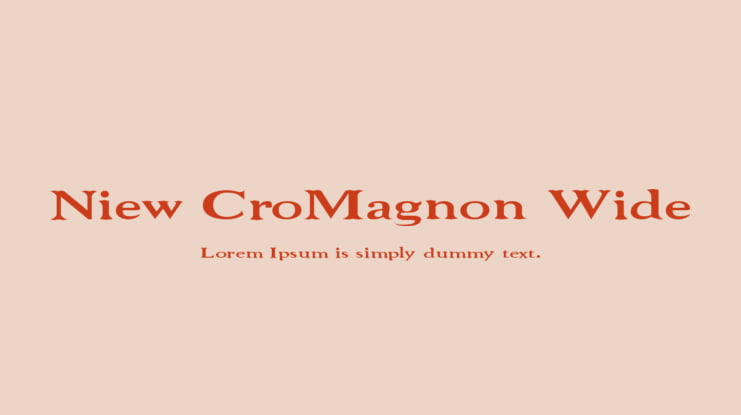 Niew CroMagnon Wide Font