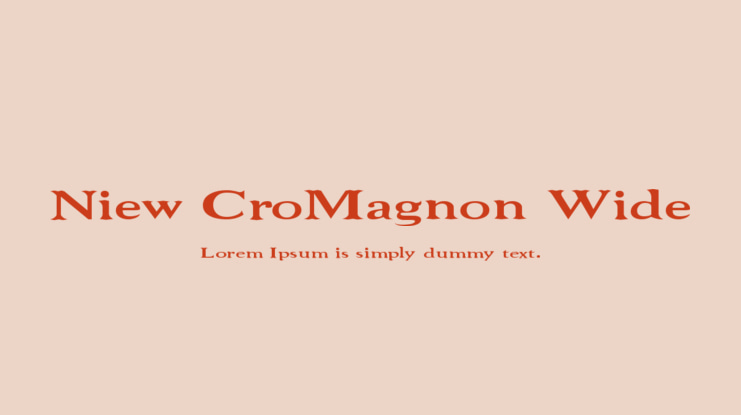 Niew CroMagnon Wide Font