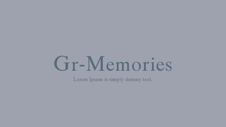 Gr-Memories Font