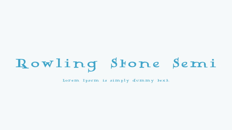 Rowling Stone Semi Font