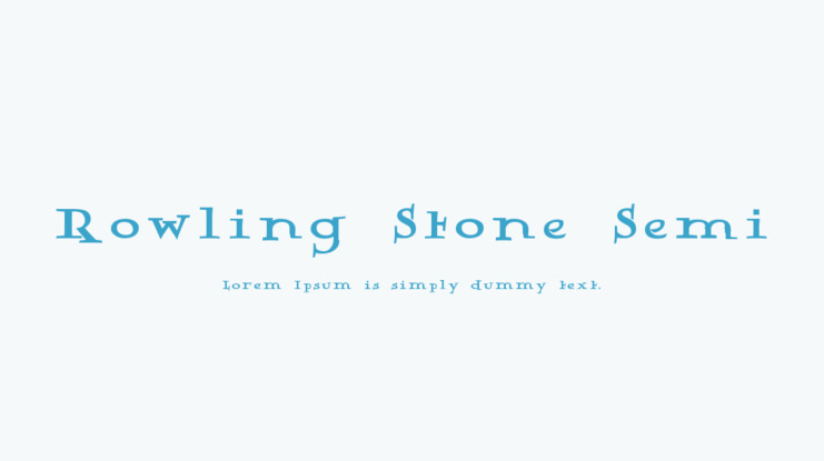 Rowling Stone Semi Font