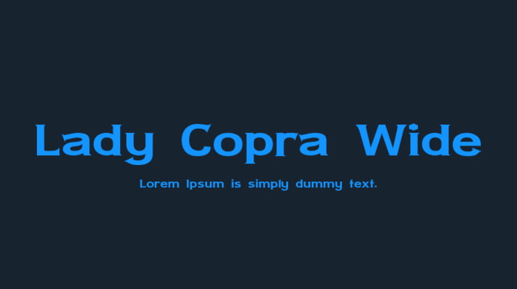 Lady Copra Wide Font