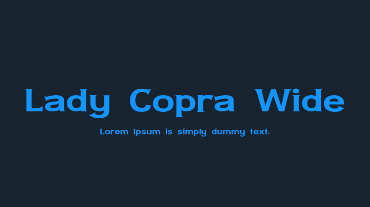 Lady Copra Wide Font