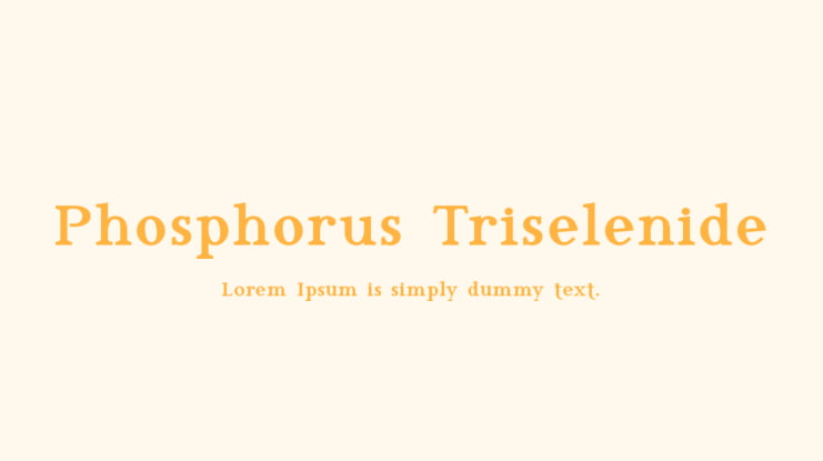 Phosphorus Triselenide Font