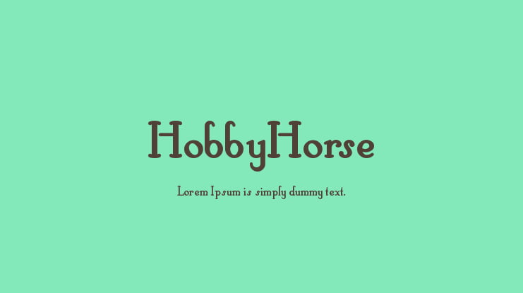 HobbyHorse Font