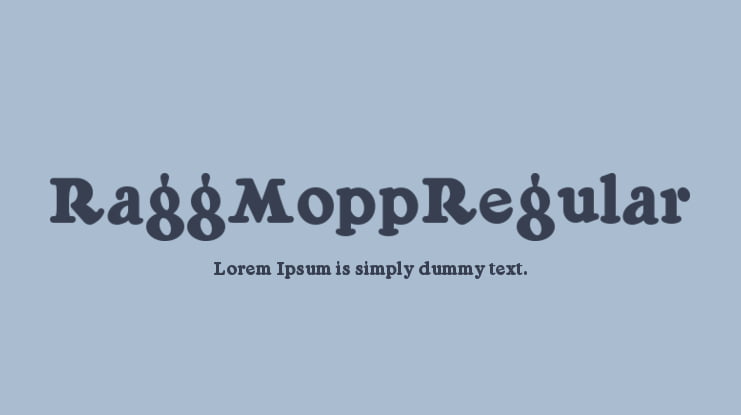 RaggMoppRegular Font