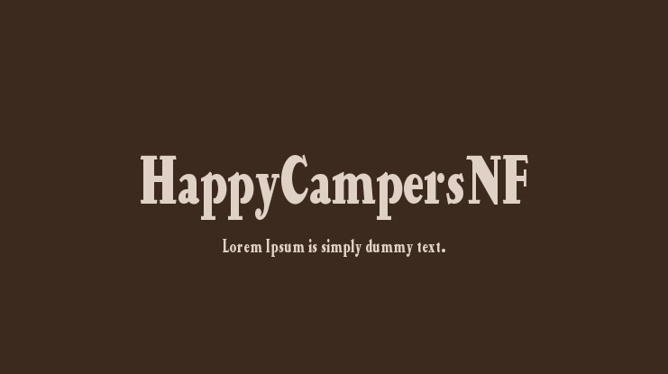 HappyCampersNF Font