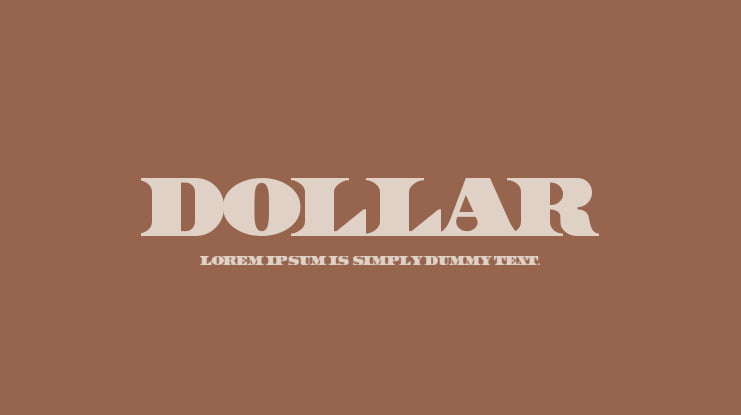 Dollar Font